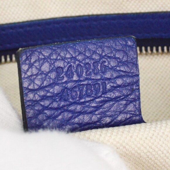 Gucci Blue Horsebit Detail Bamboo Shoulder Bag - Picture 10 of 12